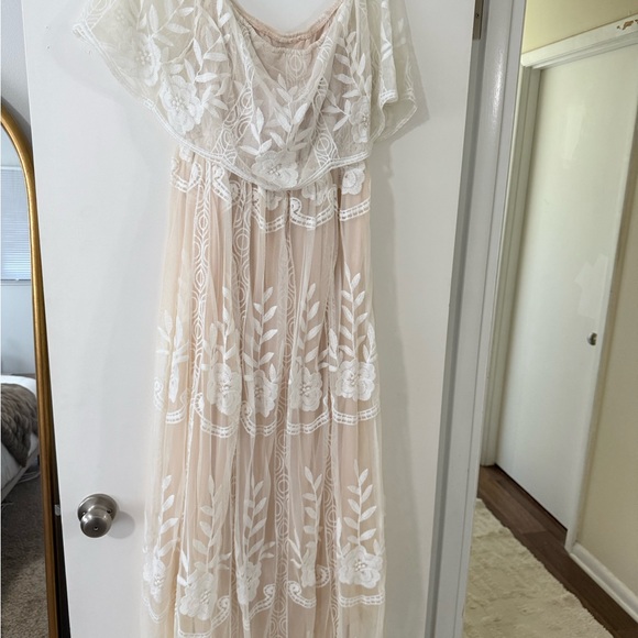 Baltic Born Cream Maxi Dress with White Embroidery - Picture 2 of 4